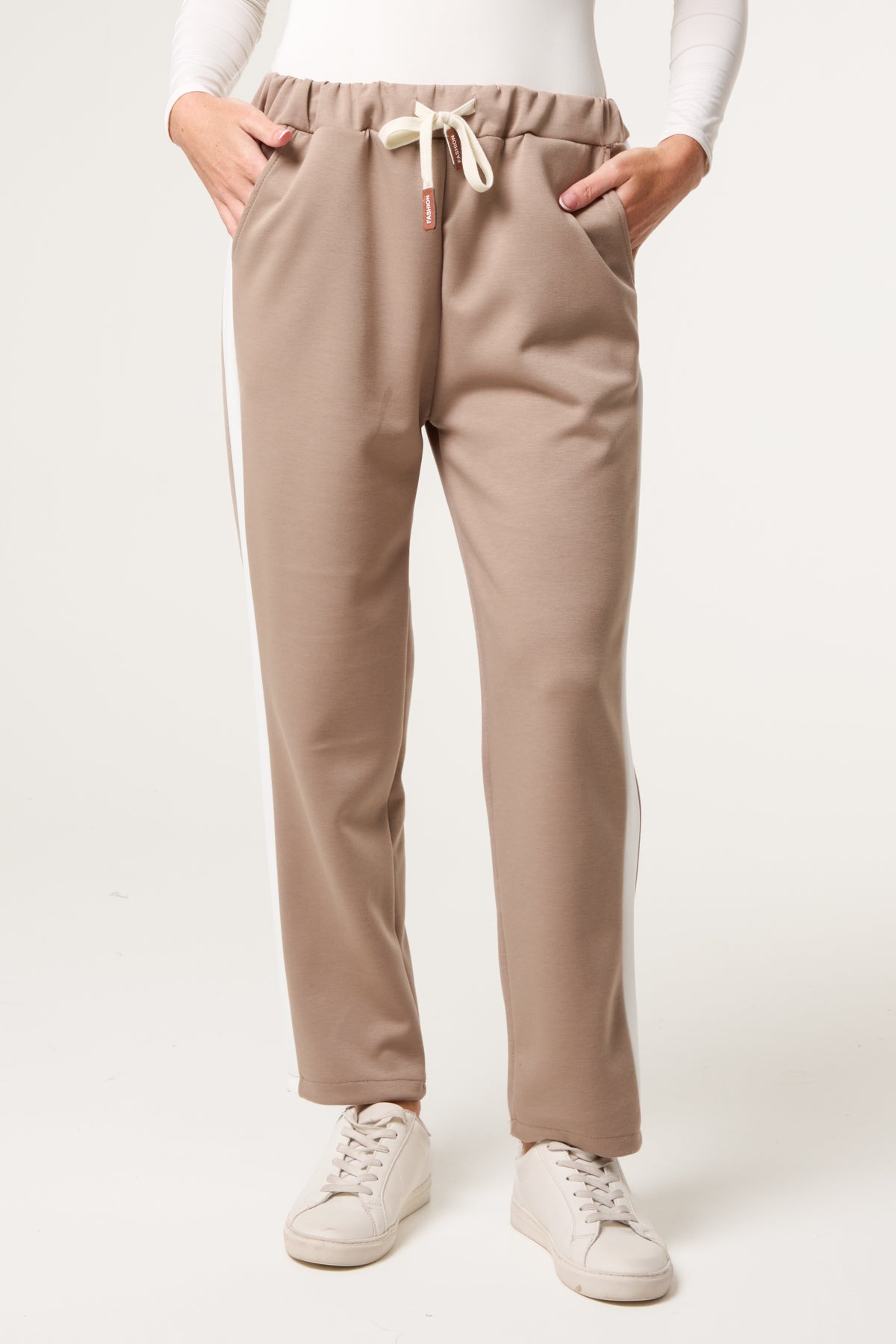 Side Stripe Drawstring Sweat Trousers