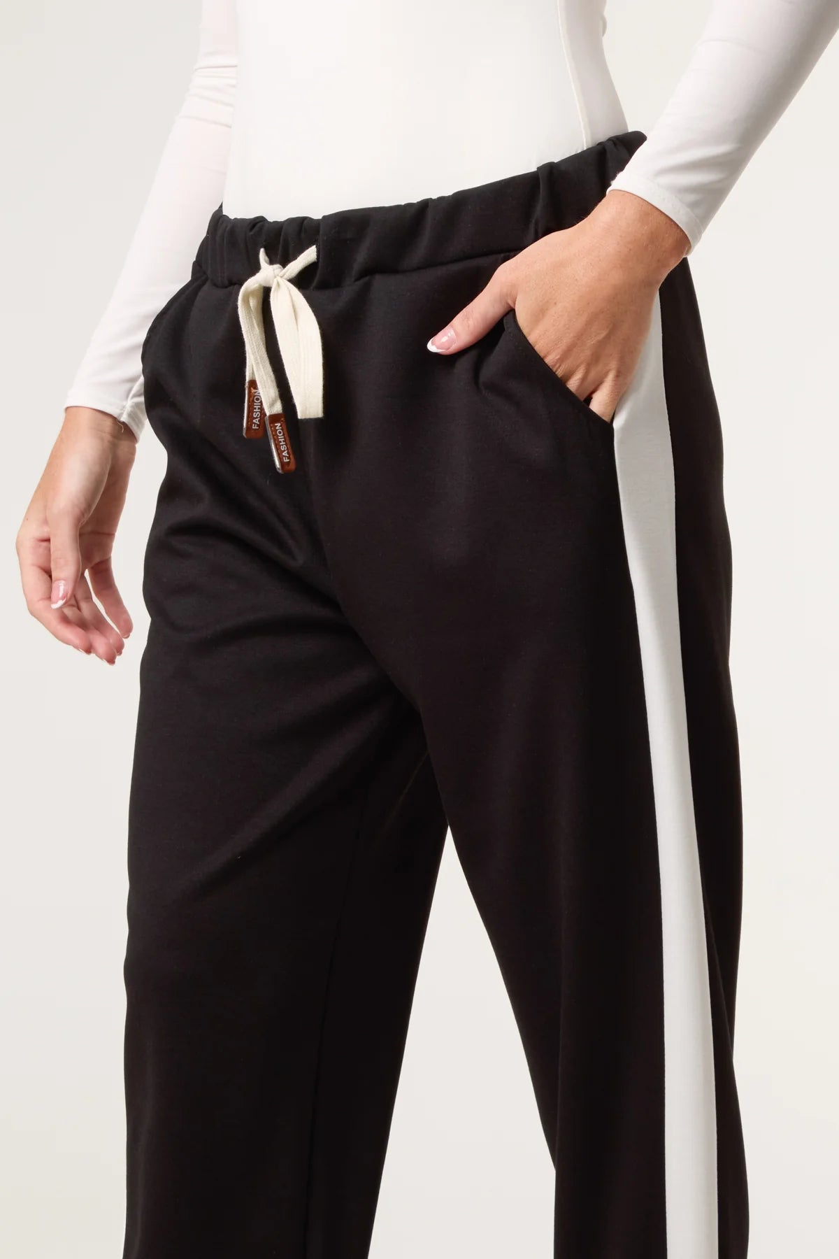 Side Stripe Drawstring Sweat Trousers