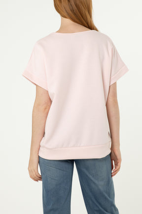 "Weekend" Short Sleeve Sweat Top