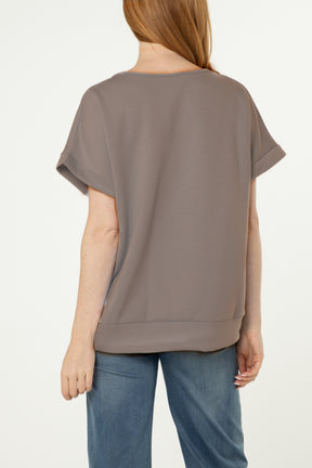 "Weekend" Short Sleeve Sweat Top