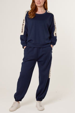 "Believe" Side Detail Tracksuit
