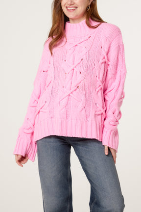 Crisscross Cable Knit Jumper