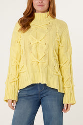 Crisscross Cable Knit Jumper