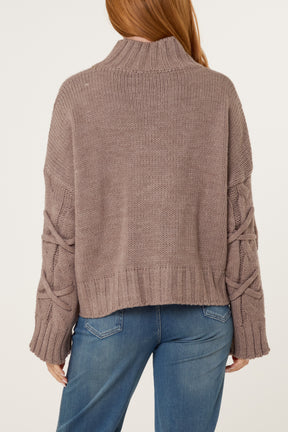 Crisscross Cable Knit Jumper