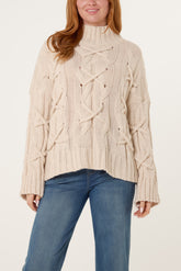 Crisscross Cable Knit Jumper