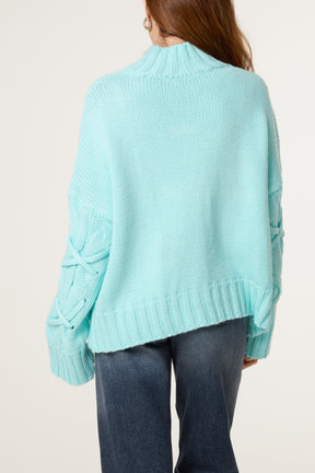 Crisscross Cable Knit Jumper