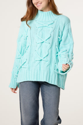 Crisscross Cable Knit Jumper