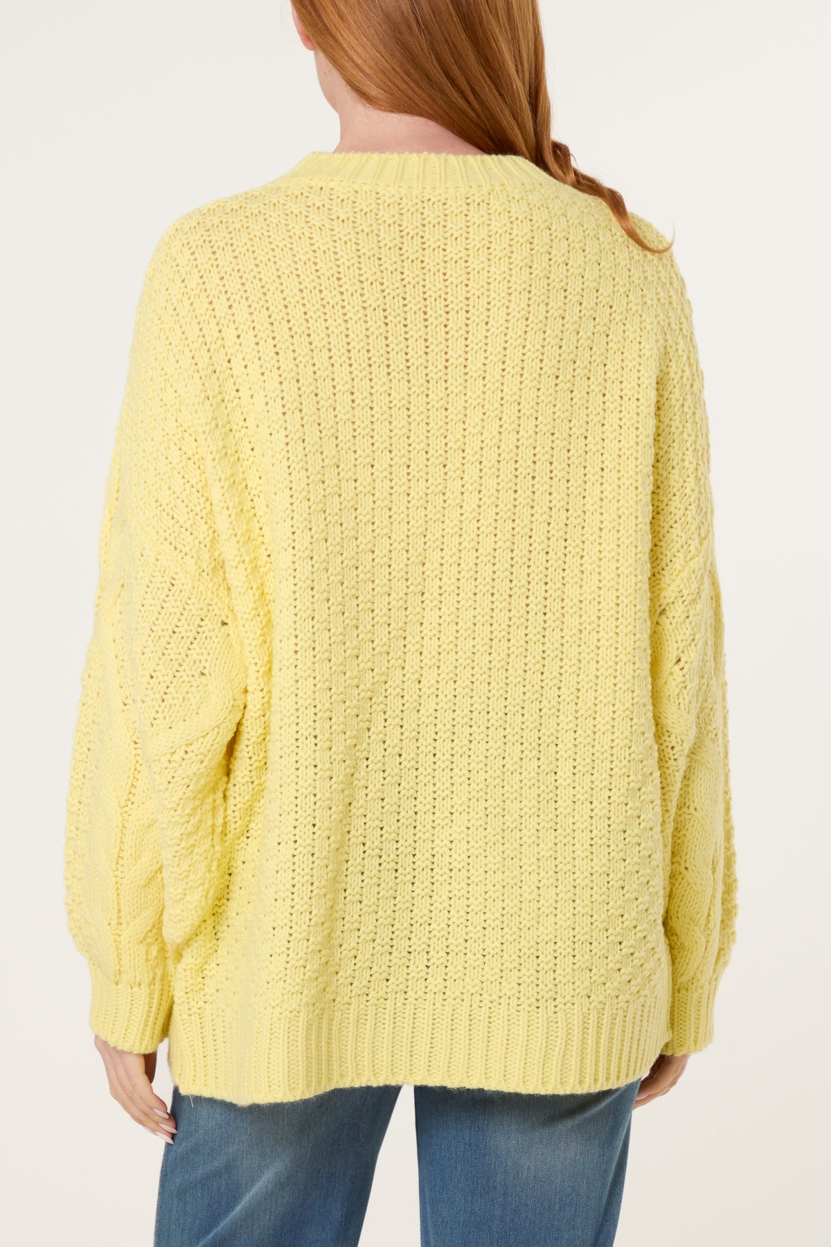 Round Neck Cable Knit Jumper