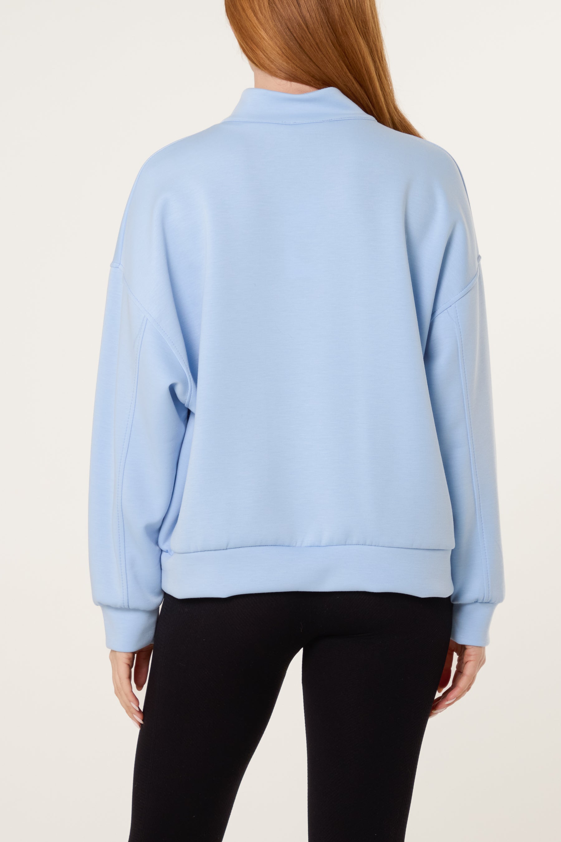 "New York" Embroidery Zip Up Sweatshirt