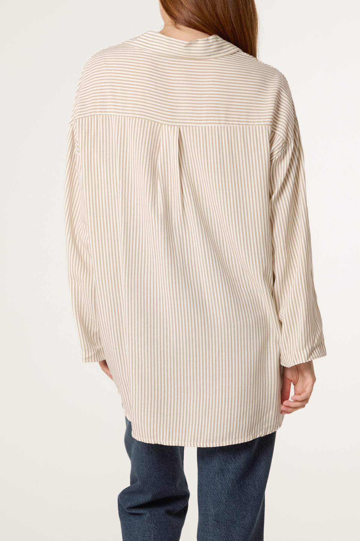 Cotton Blend Stripe Shirt