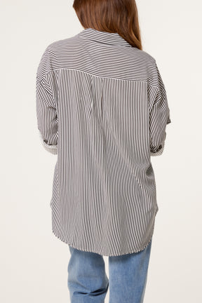 Cotton Blend Stripe Shirt