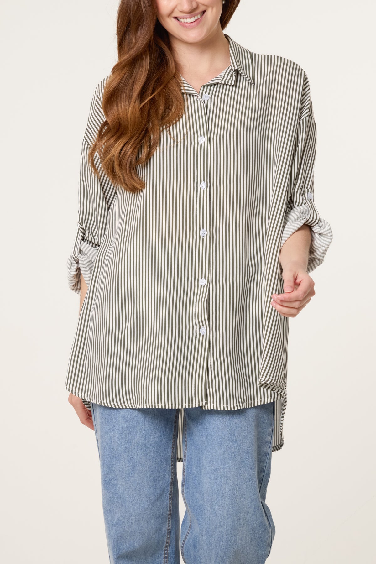 Cotton Blend Stripe Shirt