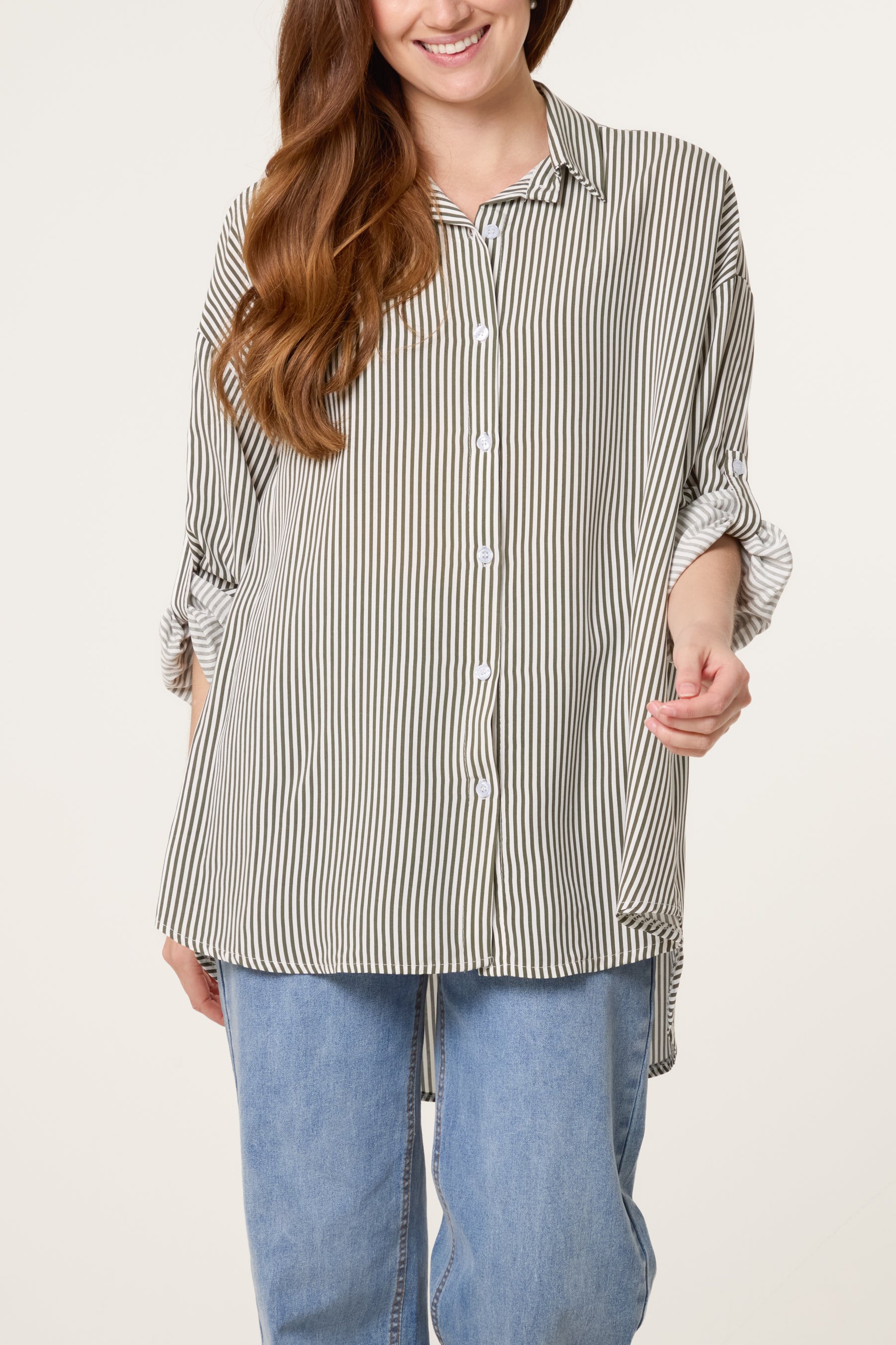 Cotton Blend Stripe Shirt