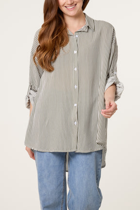 Cotton Blend Stripe Shirt