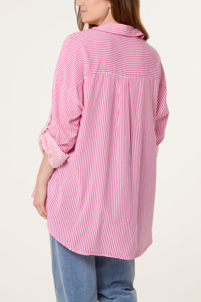 Cotton Blend Stripe Shirt
