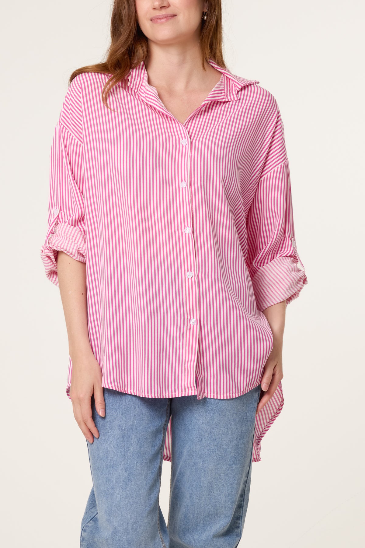 Cotton Blend Stripe Shirt