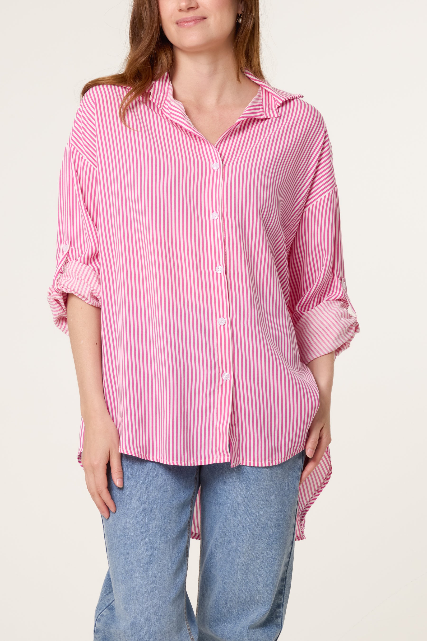 Cotton Blend Stripe Shirt