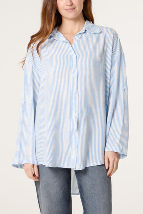 Cotton Blend Stripe Shirt