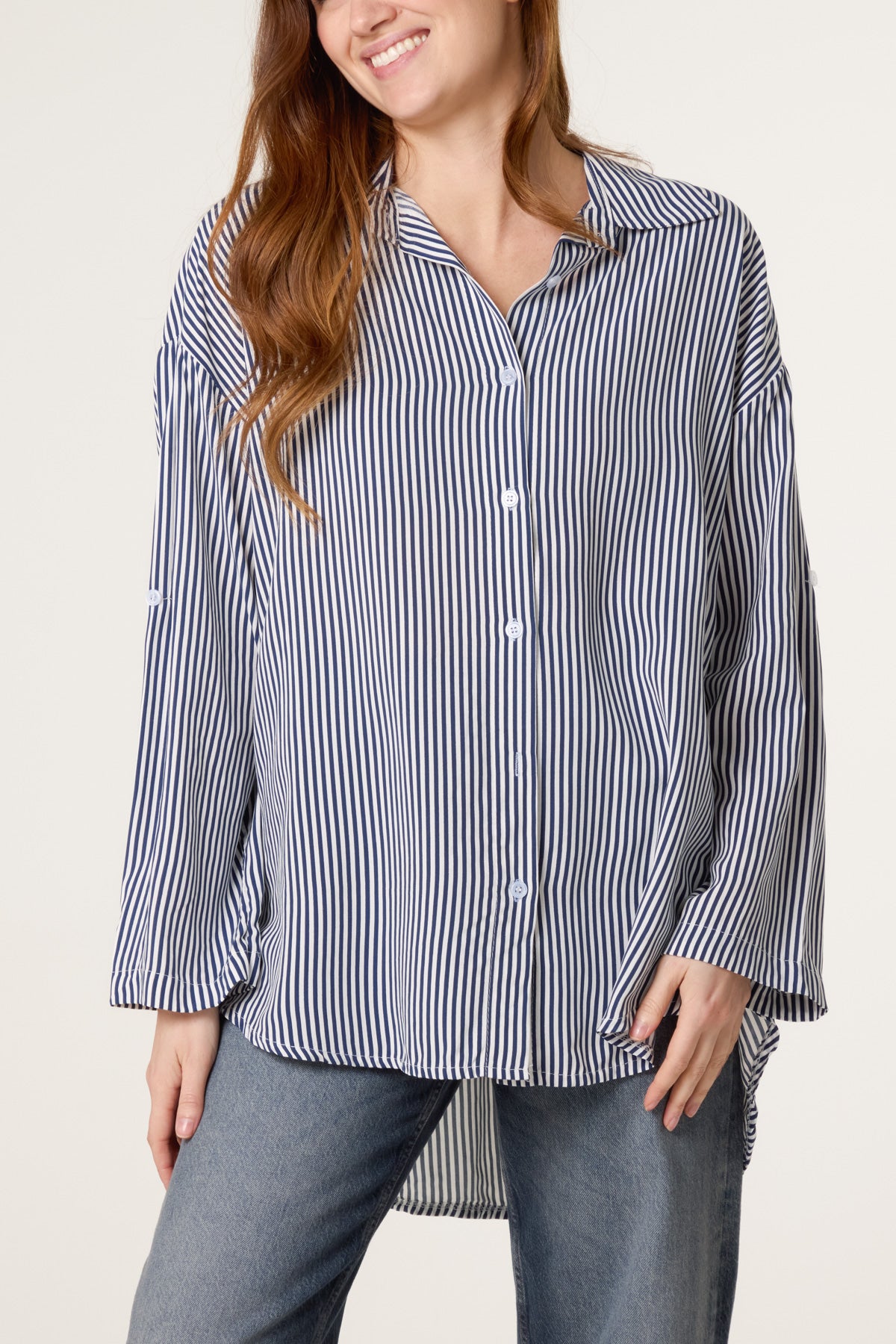Cotton Blend Stripe Shirt