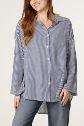Cotton Blend Stripe Shirt