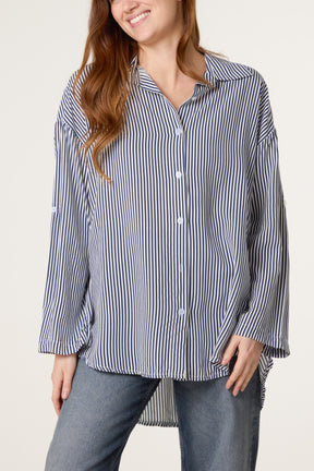 Cotton Blend Stripe Shirt
