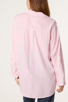 Cotton Blend Stripe Shirt