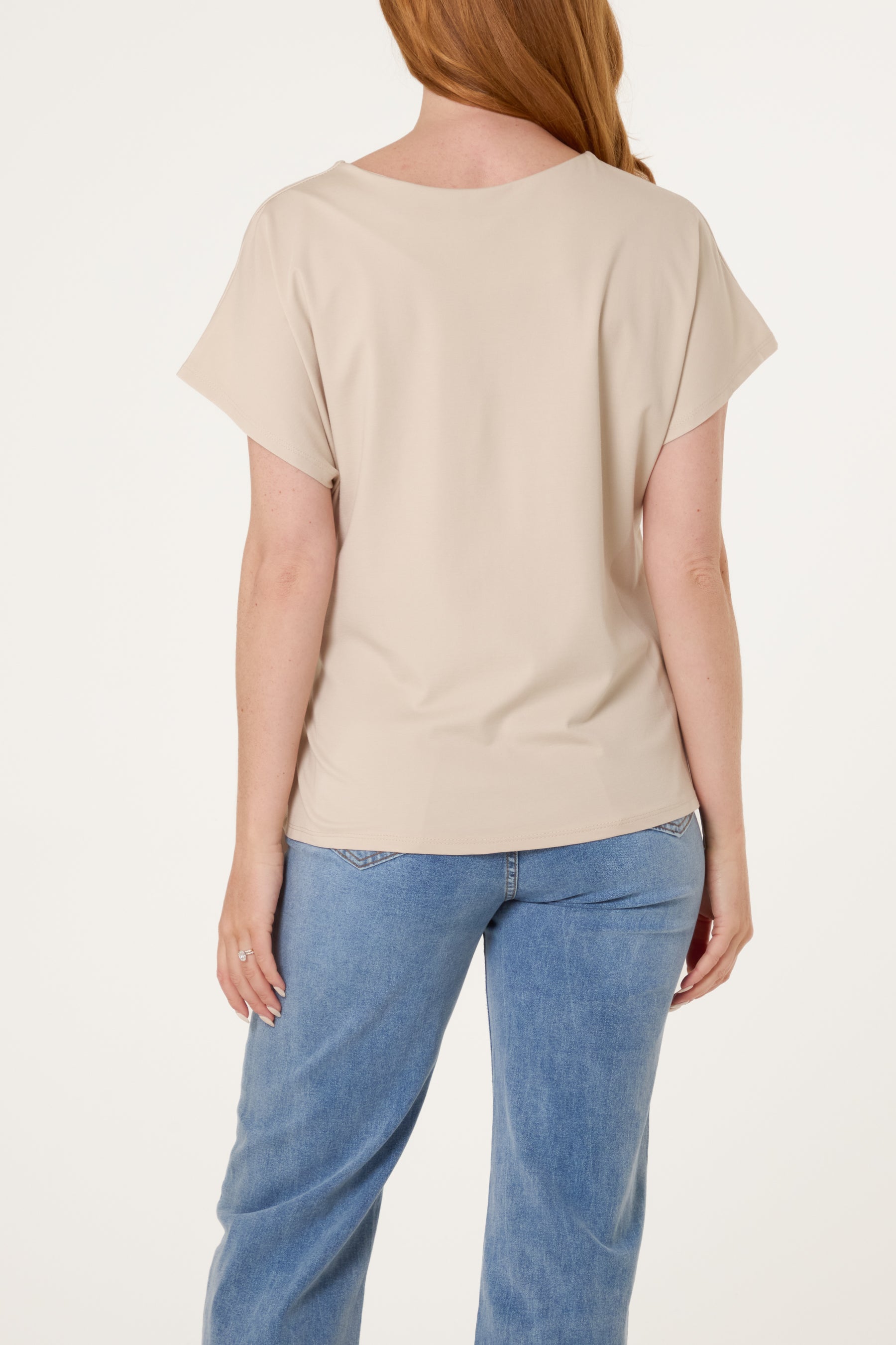 Tie Side Short Sleeve Jersey Top