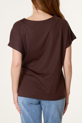 Tie Side Short Sleeve Jersey Top