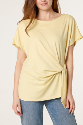 Tie Side Short Sleeve Jersey Top