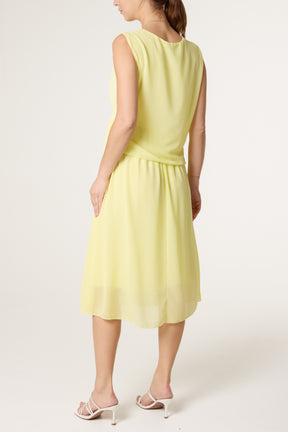 Necklace Tie Side Chiffon Dress