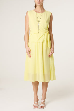 Necklace Tie Side Chiffon Dress