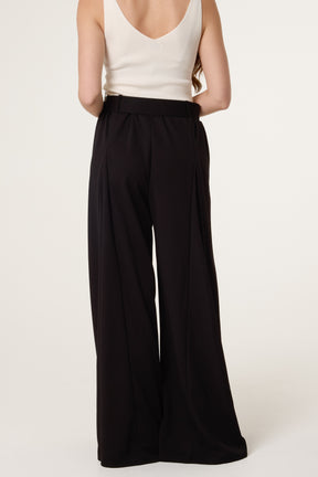 Belted Palazzo Wide Leg Trousers