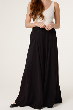 Belted Palazzo Wide Leg Trousers