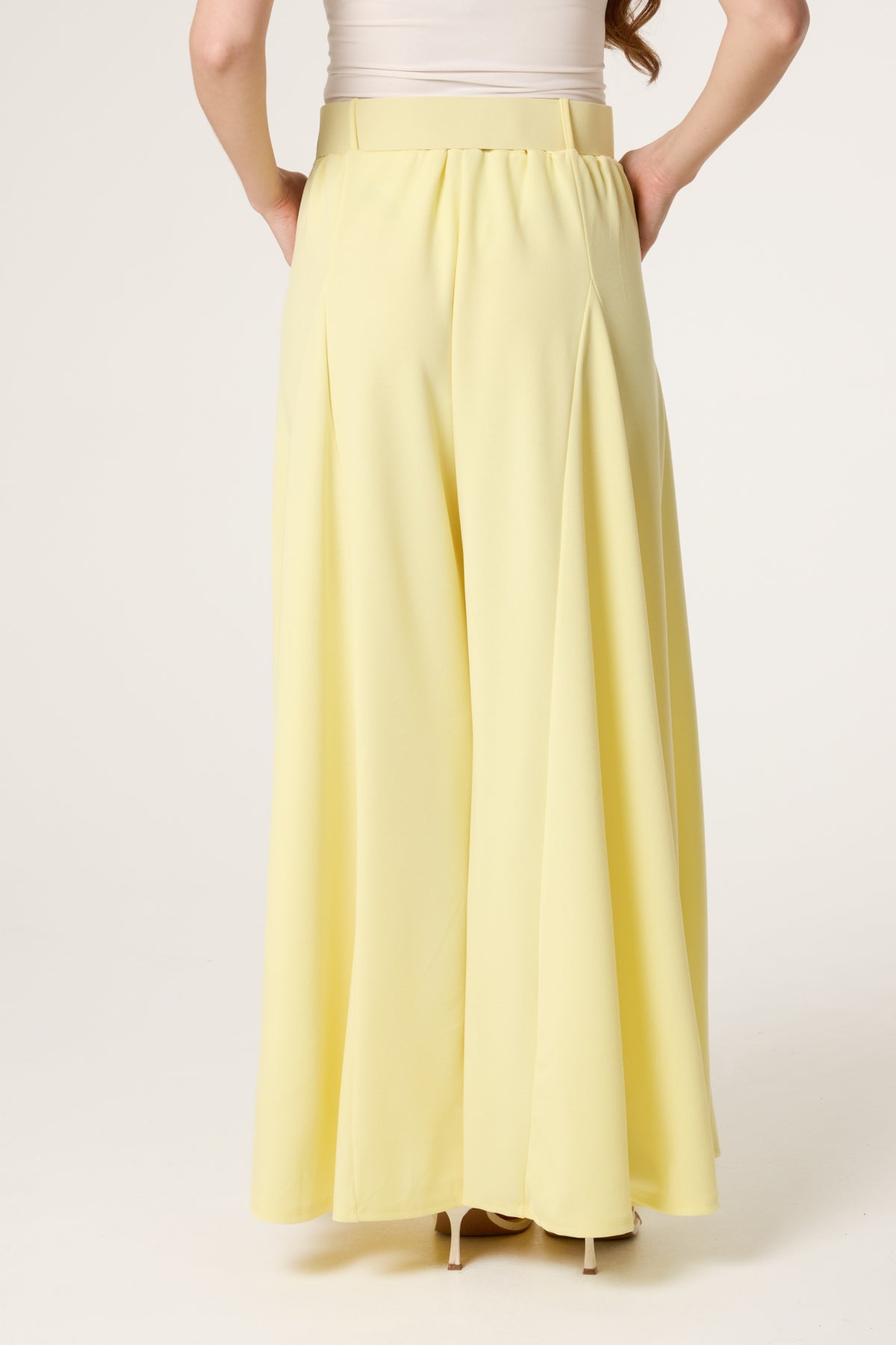 Belted Palazzo Wide Leg Trousers