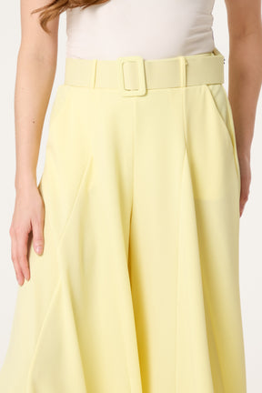 Belted Palazzo Wide Leg Trousers