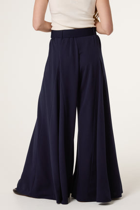 Belted Palazzo Wide Leg Trousers