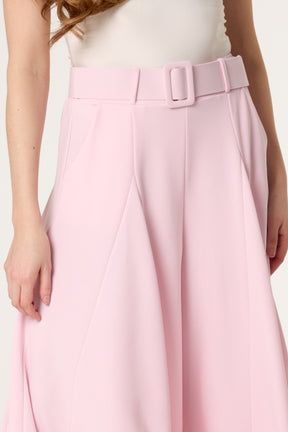 Belted Palazzo Wide Leg Trousers