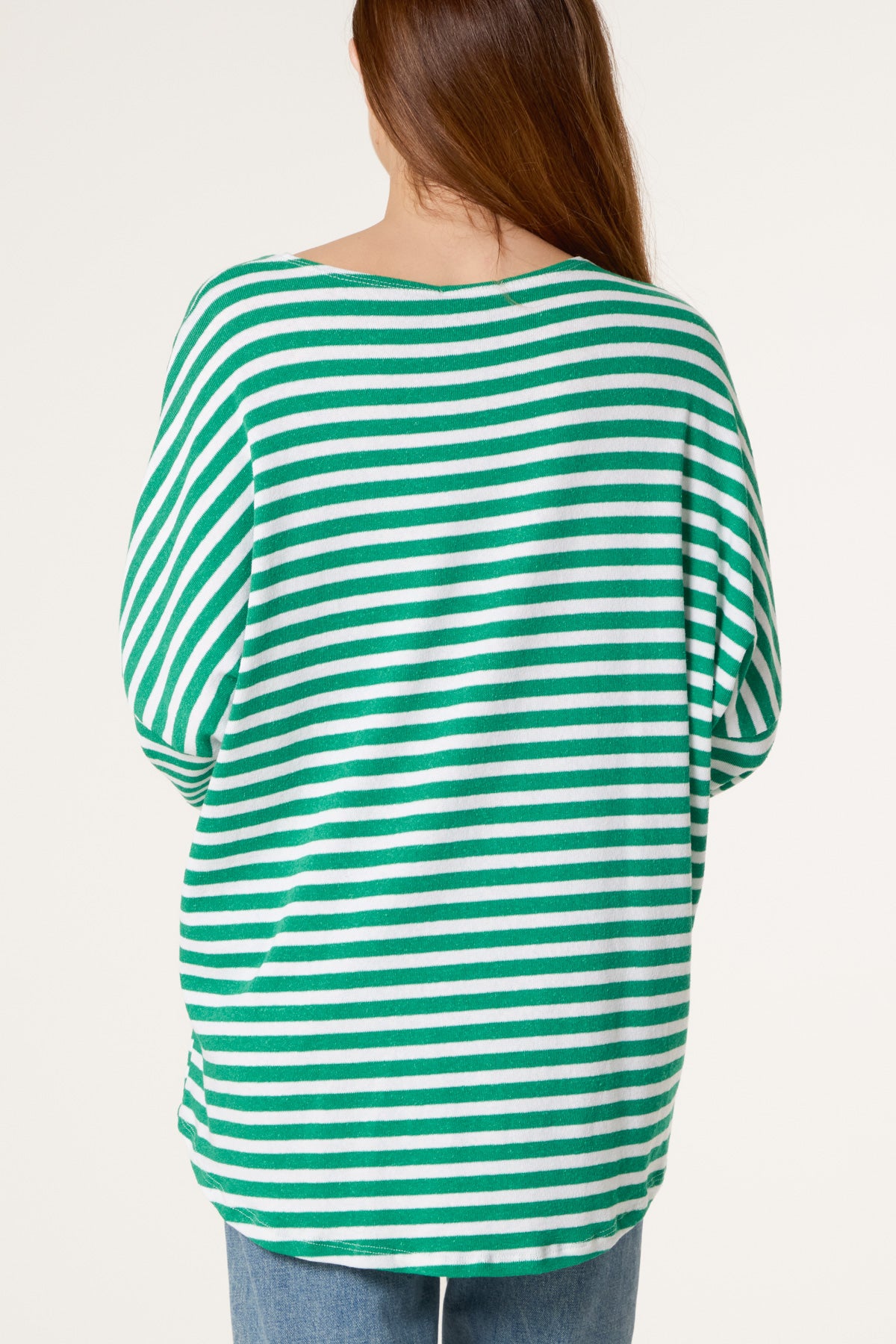 Pure Cotton Long Sleeve Stripe Top