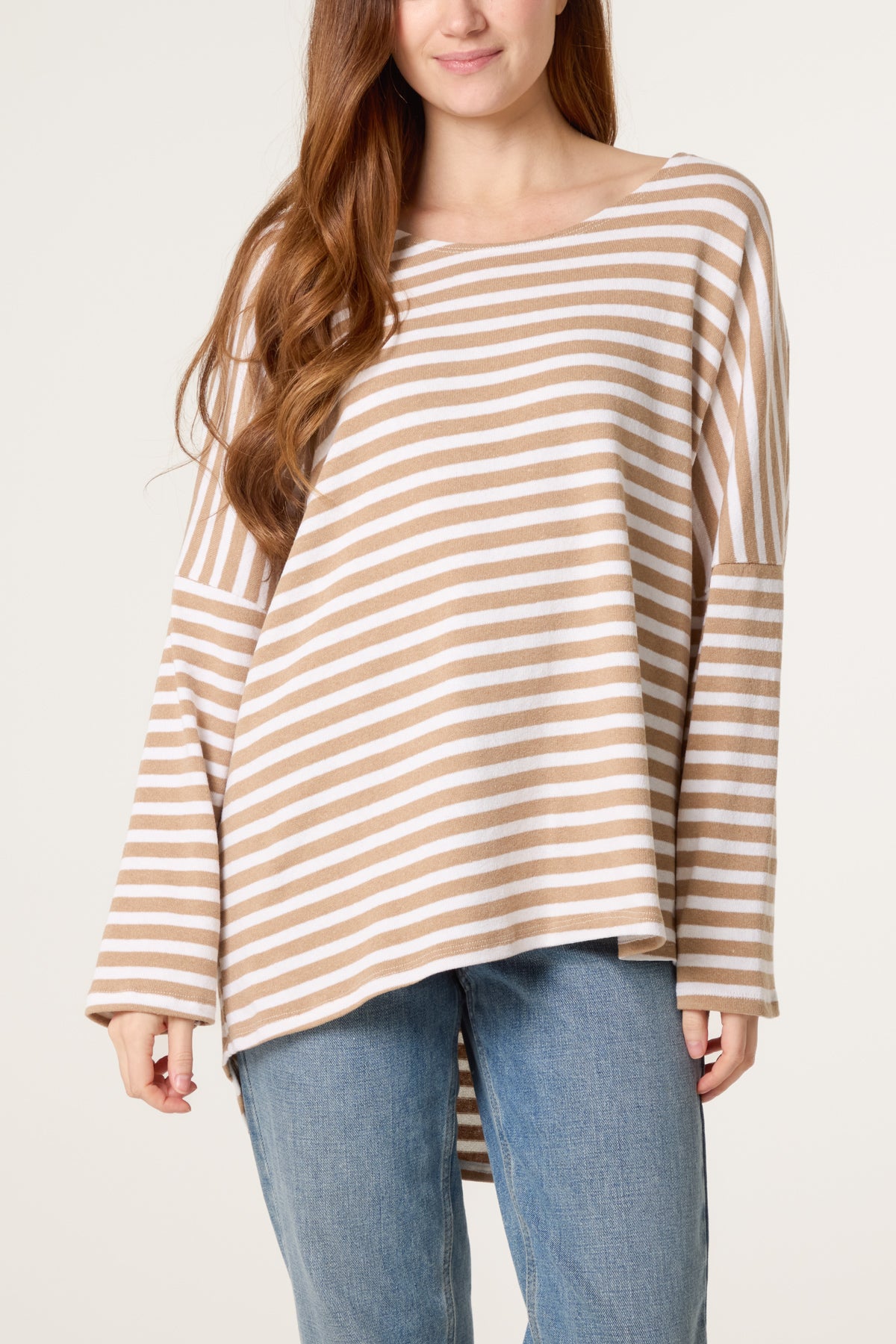 Pure Cotton Long Sleeve Stripe Top