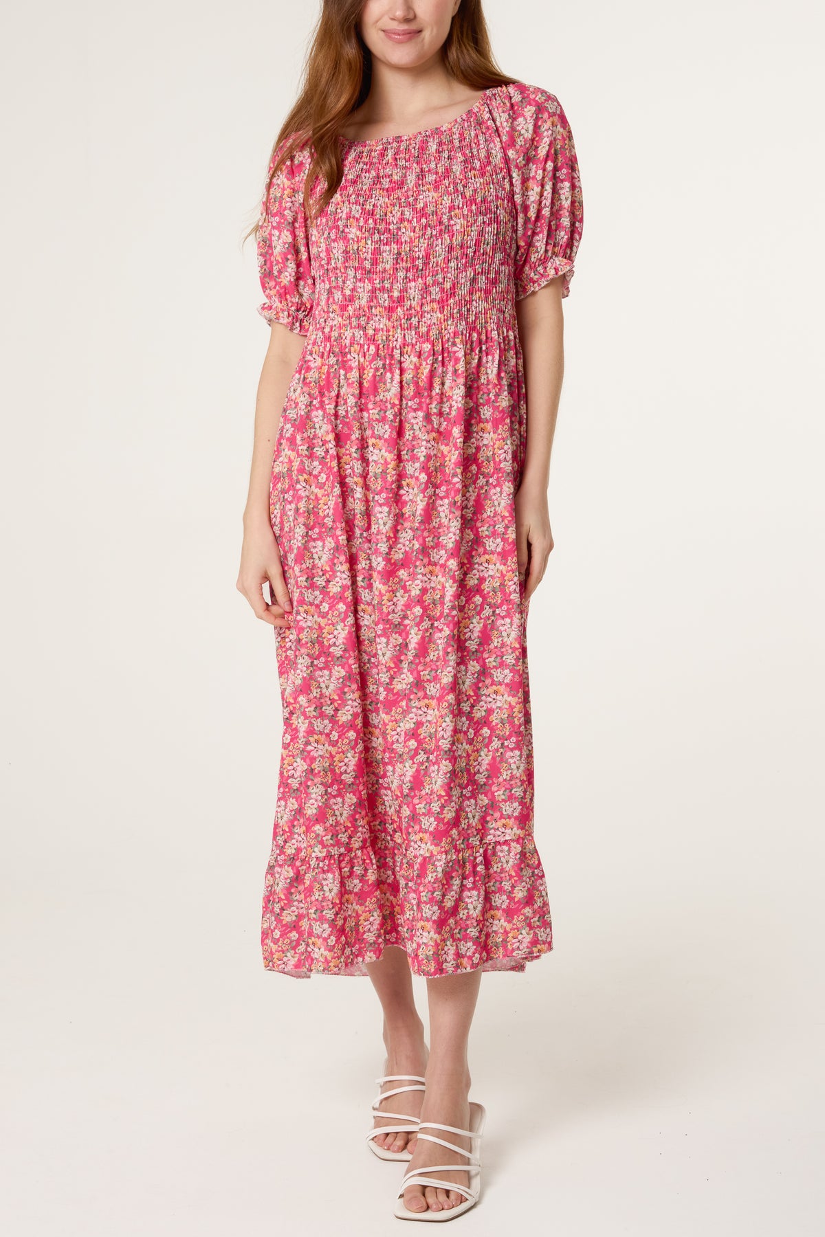 Ditsy Floral Milkmaid Midi Dress