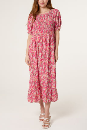 Ditsy Floral Milkmaid Midi Dress