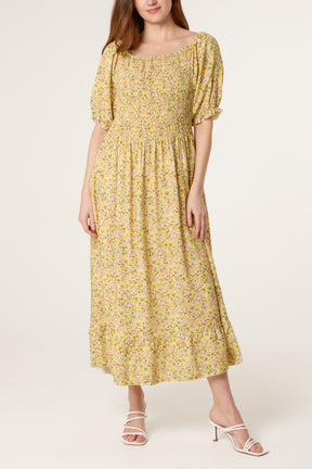 Ditsy Floral Milkmaid Midi Dress