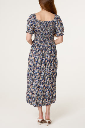 Ditsy Floral Milkmaid Midi Dress
