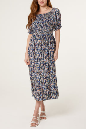 Ditsy Floral Milkmaid Midi Dress