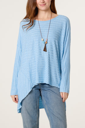 Necklace Wool Blend Fine Knit