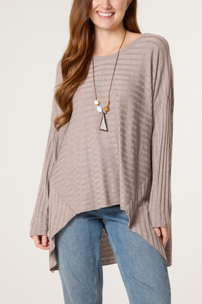 Necklace Wool Blend Fine Knit