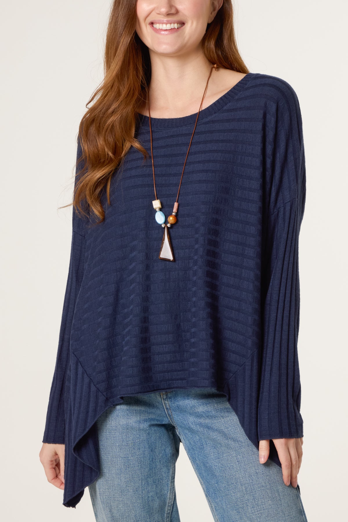 Necklace Wool Blend Fine Knit