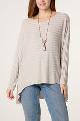 Necklace Wool Blend Fine Knit