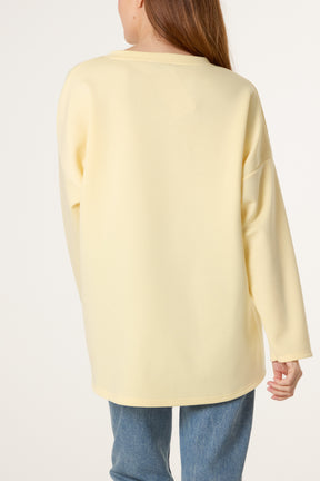 V-Neck "Amour" Soft Touch Sweatshirt