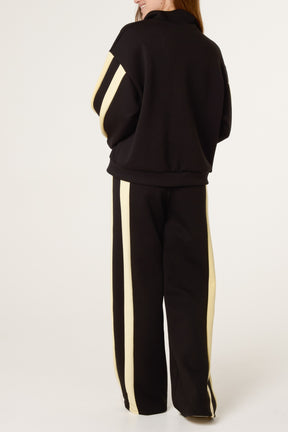 Funnel Neck Zip Up Side Stripe Tracksuit
